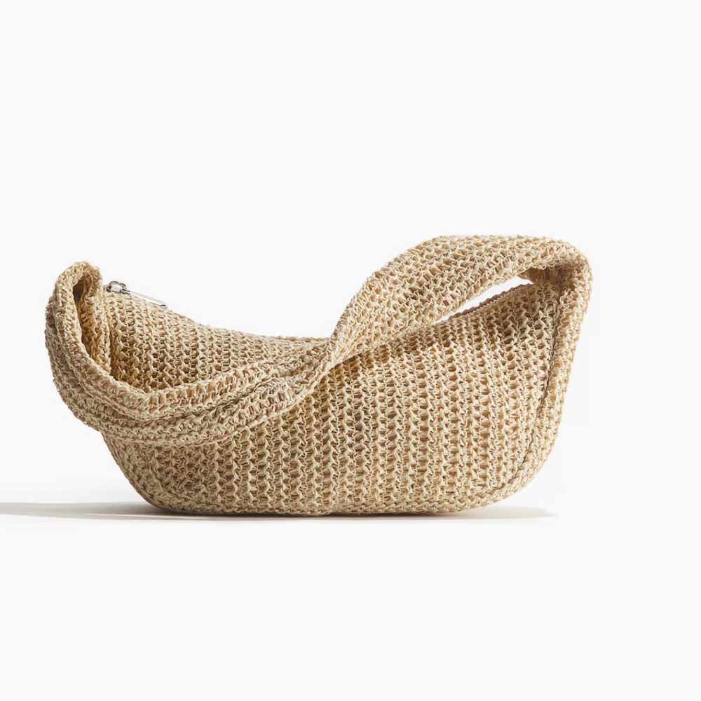 BAG Raffia Half Moon Shoulder Bag - Picture 4 of 5